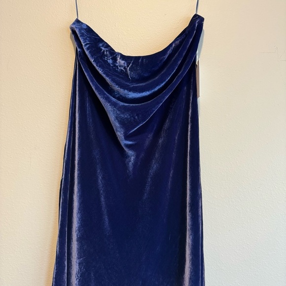 Reformation Sylvania Velvet Dress Maxi Elegant Strapless XL - Picture 4 of 7